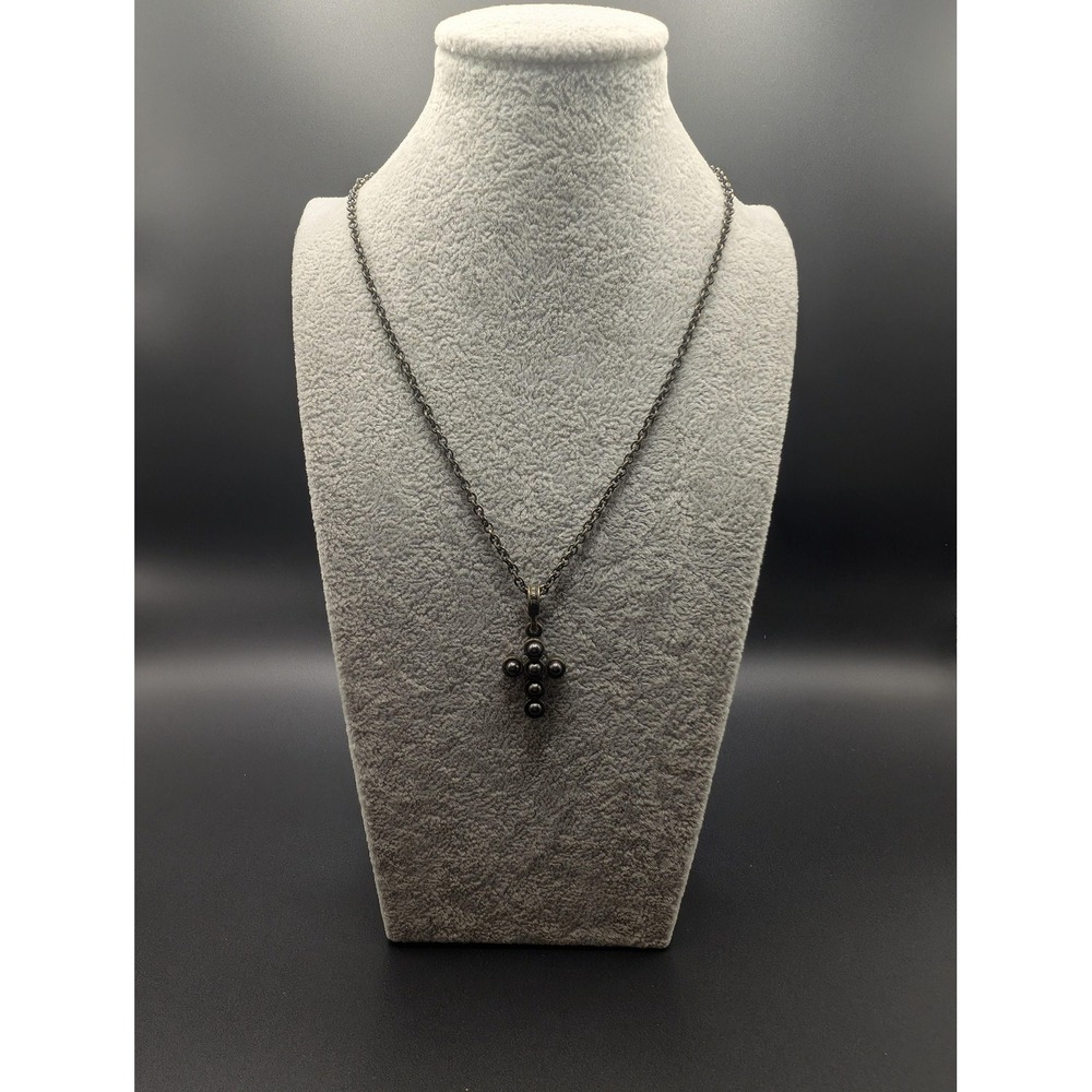Ben Amun Cross Pendant Necklace Gold Tone Chain Religious Womens 16in Jewelry